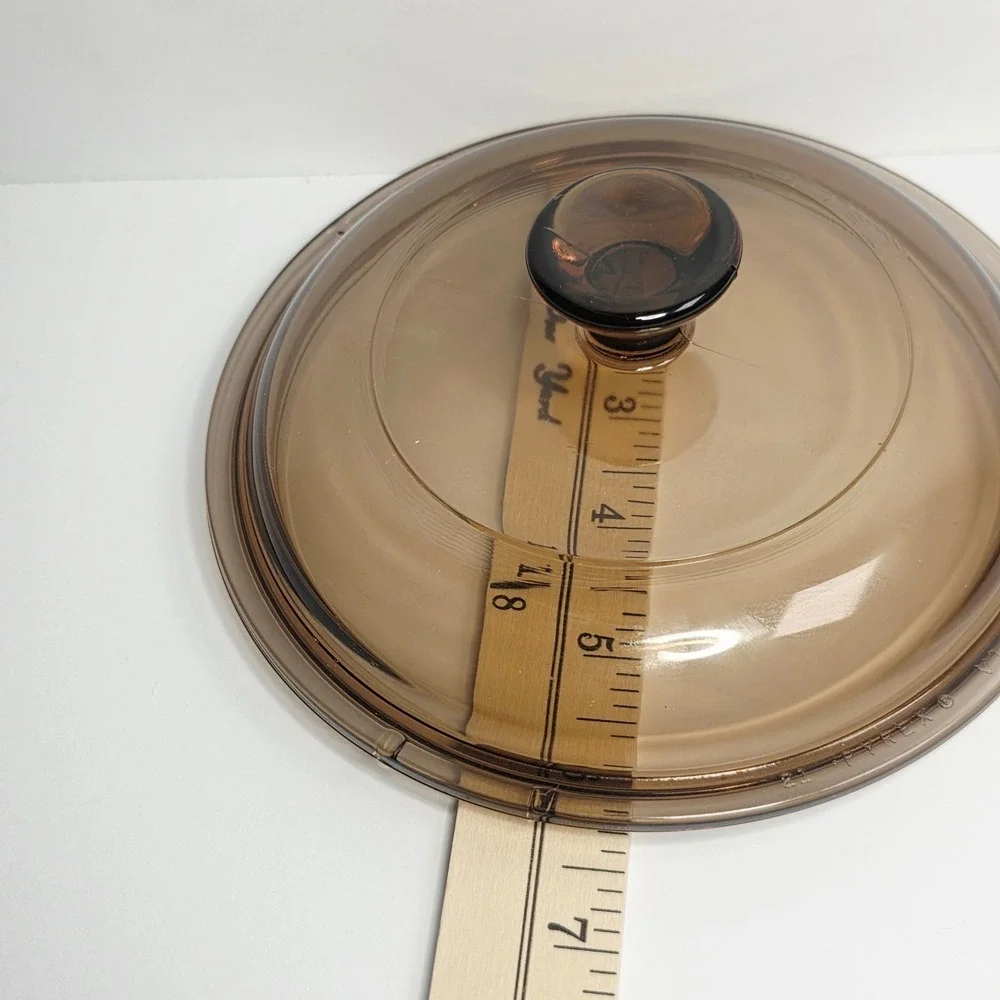 Pyrex Corning Visions Amber Round Glass Lid  V1C for 1 qt.‎ Pan Dish